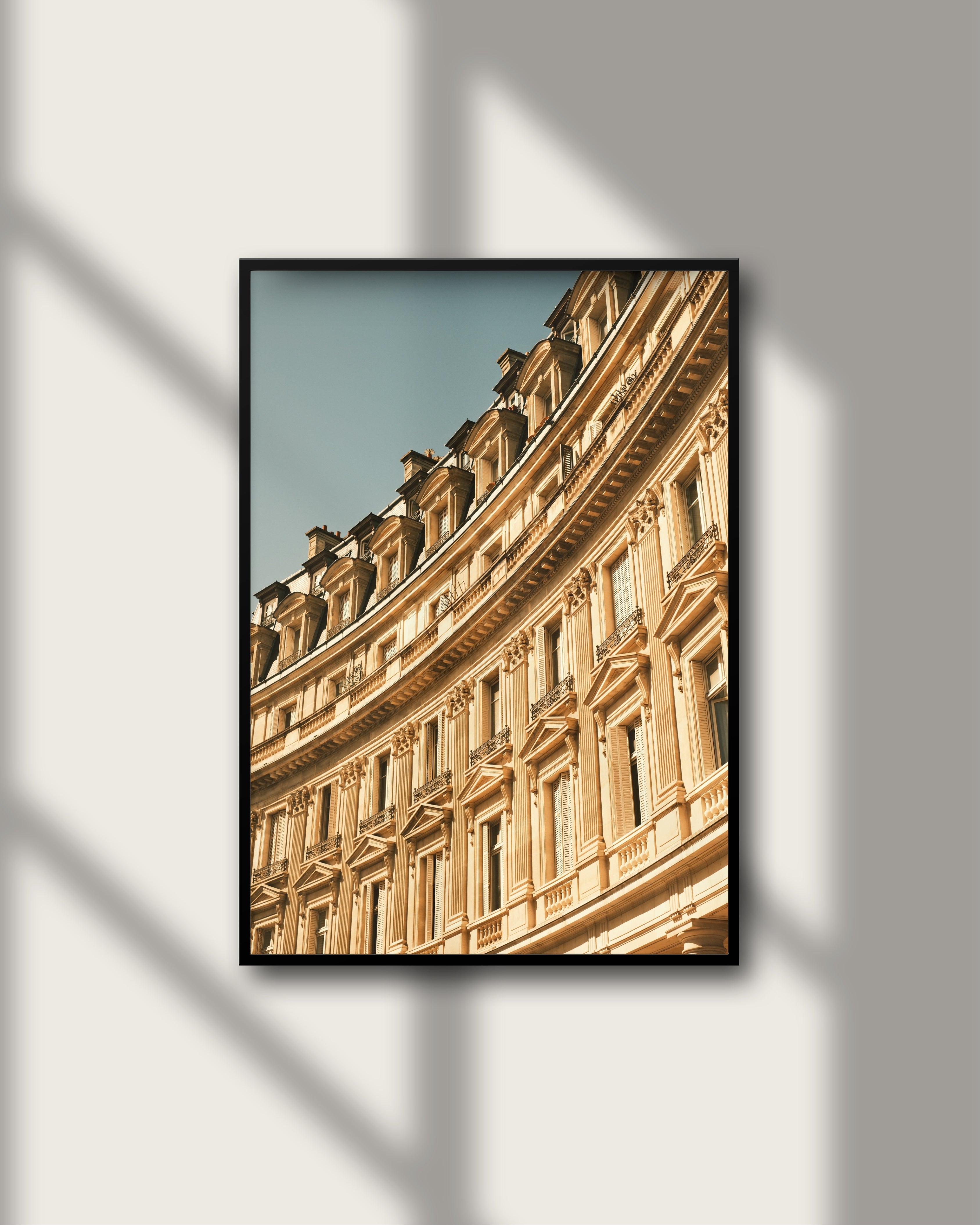 Architecture Paris – Wandbild Architektur Fotografie, warmes Licht Paris Fassaden, Fine Art Print Salehi Industries