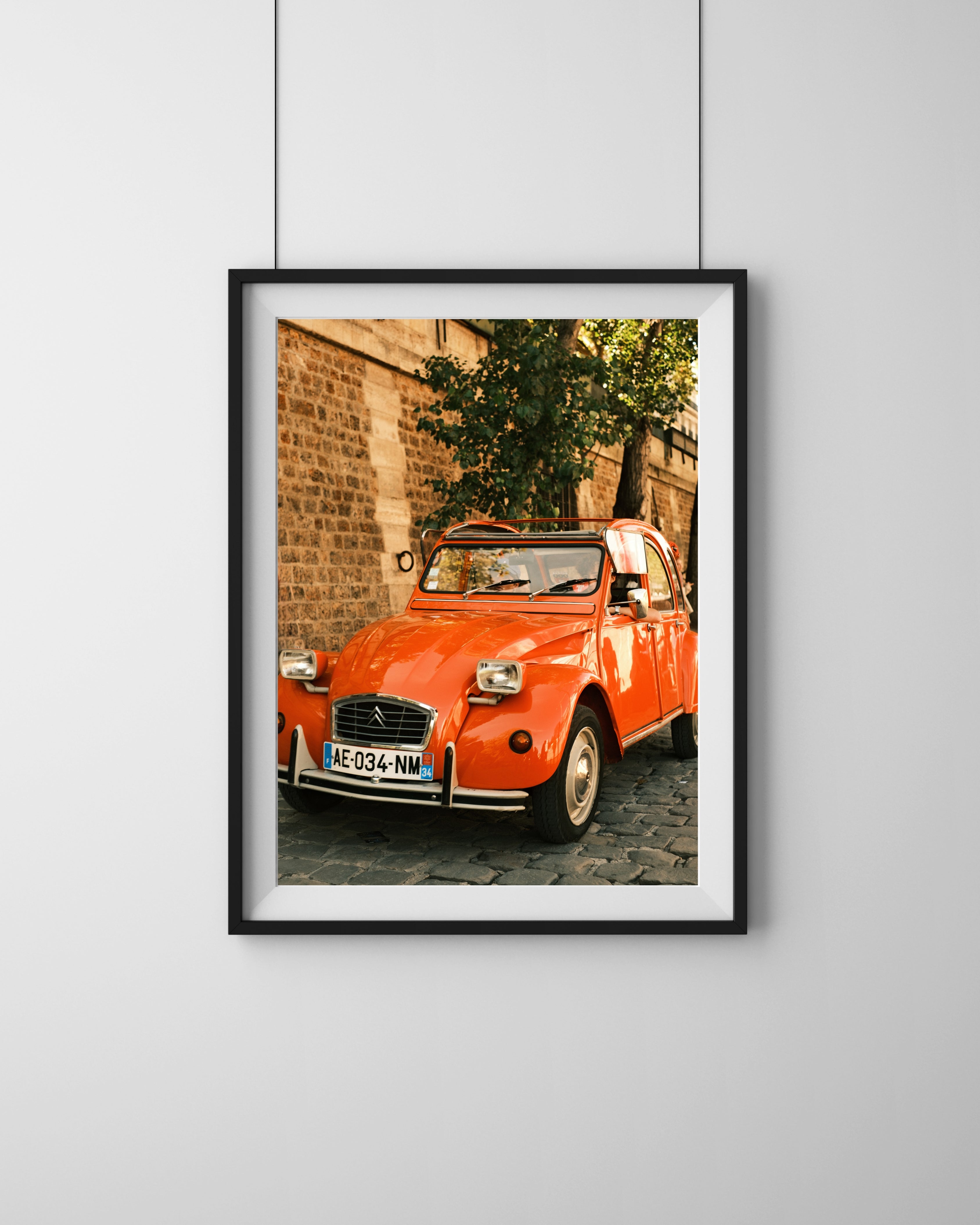 Citroën Paris – Wandbild Nostalgie Oldtimer Paris, klassisches Auto Seine Straßenfotografie, Fine Art Print Salehi Industries