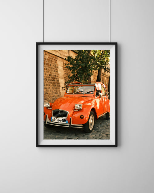 Citroën Paris – Wandbild Nostalgie Oldtimer Paris, klassisches Auto Seine Straßenfotografie, Fine Art Print Salehi Industries
