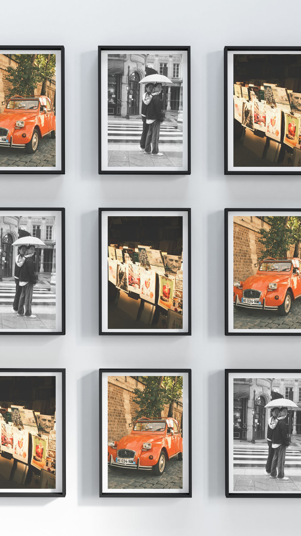 Mini Series Paris – Set aus 3 Fine Art Mini Prints von Luca Darius Salehi, stille Ecken von Paris 10x15 cm, Hahnemühle Pearl Geschenk