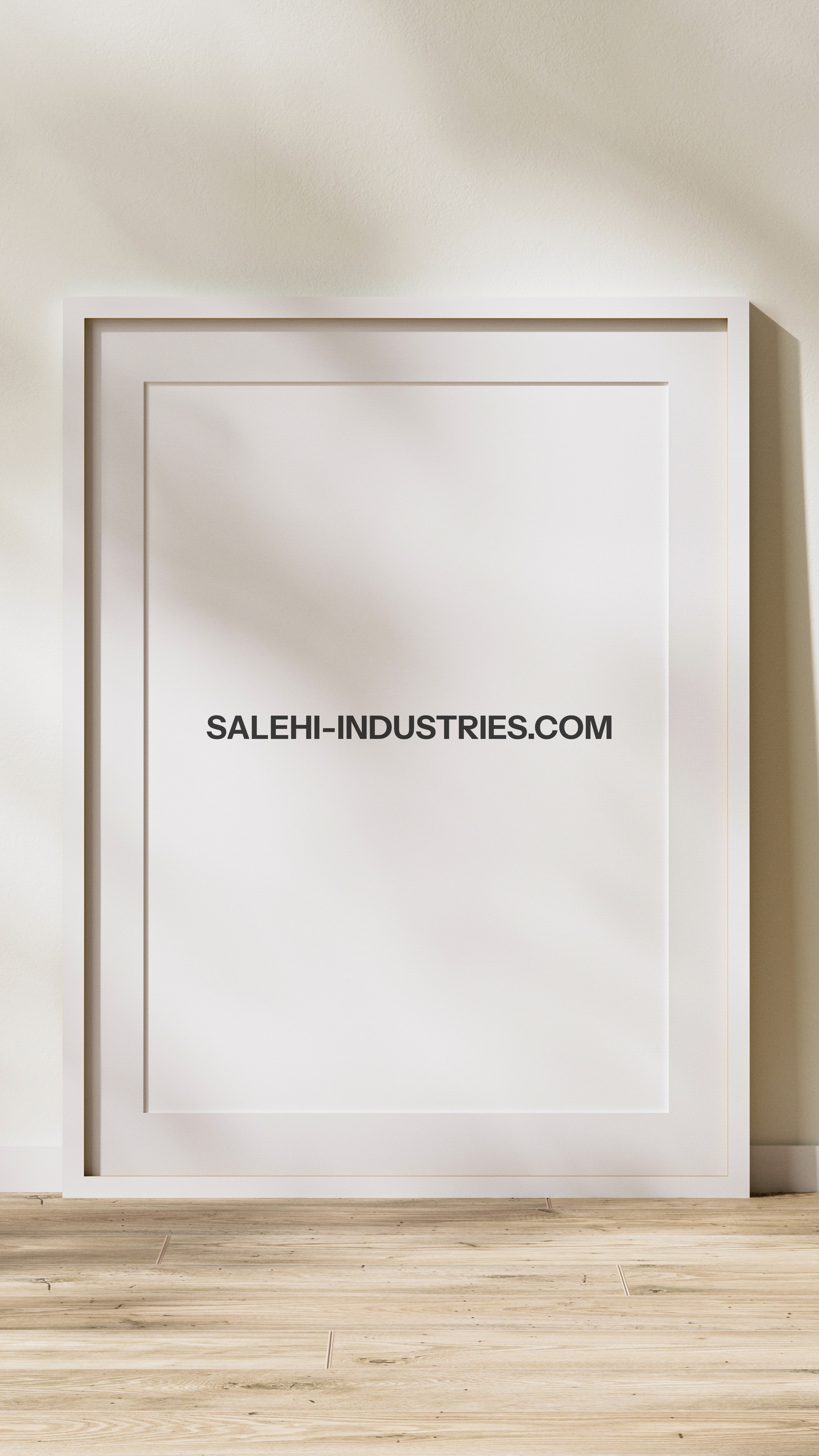 Weiße Gallery-Rahmen von Salehi Industries, eleganter Bilderrahmen für Wanddekorationen, sichtbare weiße Rahmen mit Glas.